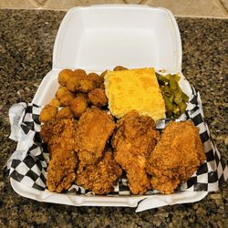Soul Goode - Fried Yard Bird, Green Beans, Cornbread and Fried Okra