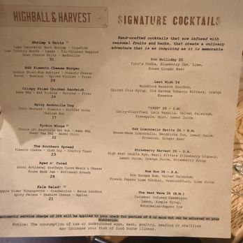 Highball & Harvest - Menu - New American Near Me - Orlando, Florida Highball & Harvest - Menu - New American Near Me - Orlando, Florida