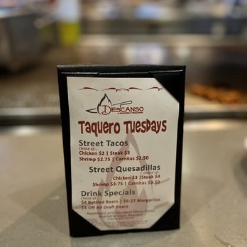 Descanso - Tacos Tuesday Menu - Mexican Near Me - Costa Mesa, California