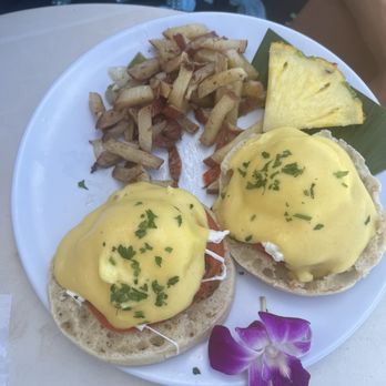 Barefoot Beach Cafe - Eggs Benedict - Breakfast & Brunch Near Me - Honolulu, Hawaii