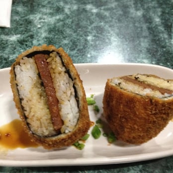Da Kitchen Maui - Deep fried Spam Masubi - Hawaiian Near Me - Kihei, Hawaii Da Kitchen Maui - Deep fried Spam Masubi - Hawaiian Near Me - Kihei, Hawaii