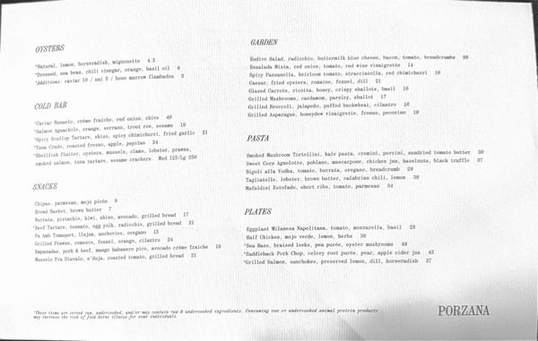 Menu photo 3 Porzana Minneapolis, MN Menu photo 3 Porzana Minneapolis, MN