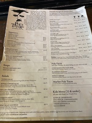 Menu photo 8 Poe's Tavern Savannah, GA