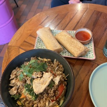 Umbrella Asian Tapas - chicken spring rolls and indonesian fried rice - Tapas Bars Near Me - Galway, G