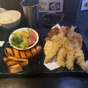 Fugetsu - Sunnyvale - 2 entree meal with salmon teriyaki and shrimp tempura - Japanese Near Me - Sunnyvale, California Fugetsu - Sunnyvale - 2 entree meal with salmon teriyaki and shrimp tempura - Japanese Near Me - Sunnyvale, California