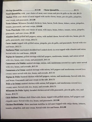 Menu photo 1 El Valle Mexican Restaurant Bingen, WA Menu photo 1 El Valle Mexican Restaurant Bingen, WA