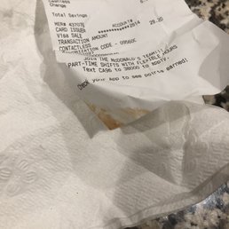Ketchup on the receipt - Really?
