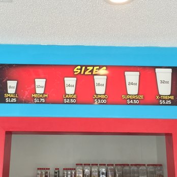 Brooke's Sno World - Sno-ball sizes - Shaved Snow Near Me - Thibodaux, Louisiana Brooke's Sno World - Sno-ball sizes - Shaved Snow Near Me - Thibodaux, Louisiana