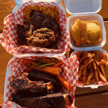 Hog Shack Cook House - a tray of ribs, carrots, and fries - Barbeque Near Me - Richmond, British Columbia Hog Shack Cook House - a tray of ribs, carrots, and fries - Barbeque Near Me - Richmond, British Columbia