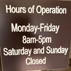 Hours of Operation