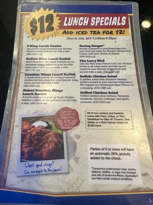 Menu photo 1 Pluckers Wing Bar - Linc Austin, TX Menu photo 1 Pluckers Wing Bar - Linc Austin, TX