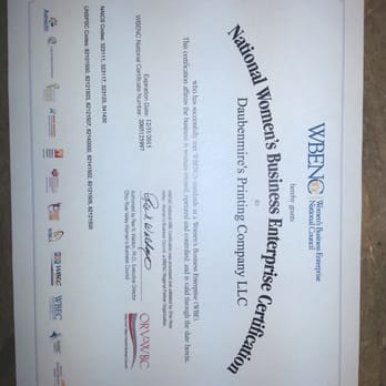 Daubenmire Printing Co - Daubenmire's Printing Co. is WBENC certified. - Printing Services Near Me - Middletown, Ohio Daubenmire Printing Co - Daubenmire's Printing Co. is WBENC certified. - Printing Services Near Me - Middletown, Ohio