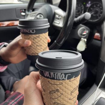 Village Coffee - 12 oz vanilla and caramel lattes - Coffee & Tea Near Me - Maple Valley, Washington