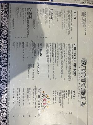 Menu photo 6 Victoria Cocina Mexicana Tucson, AZ Menu photo 6 Victoria Cocina Mexicana Tucson, AZ