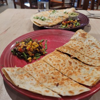 Dos Coyotes Border Cafe - Vegetable quesadilla (bottom) and seasonal special seafood quesadilla (top). Bummer that the vegetable didn't come with any guac. - Tex-Mex Near Me - San Ramon, California Dos Coyotes Border Cafe - Vegetable quesadilla (bottom) and seasonal special seafood quesadilla (top). Bummer that the vegetable didn't come with any guac. - Tex-Mex Near Me - San Ramon, California