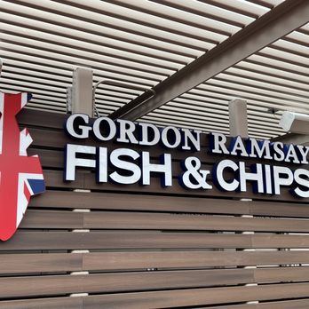 Gordon Ramsay Fish & Chips - This view is from the outdoor patio. - Fish & Chips Near Me - Orlando, Florida Gordon Ramsay Fish & Chips - This view is from the outdoor patio. - Fish & Chips Near Me - Orlando, Florida