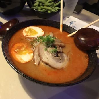 Hon Ramen - Spicy Miso Ramen with Edamame. Amazing!!!! - Ramen Near Me - Bakersfield, California