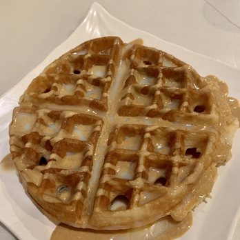 Shooting Star Cafe - Peanut Butter & Condense Milk Waffle - Desserts Near Me - Oakland, California Shooting Star Cafe - Peanut Butter & Condense Milk Waffle - Desserts Near Me - Oakland, California
