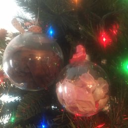 Beautiful ornament made from Grandpa's funeral flowers and Grandma's from years back too! Beautiful ornament made from Grandpa's funeral flowers and Grandma's from years back too!