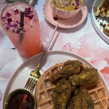 Casa De Flora Bar - Chicken and Waffles Rose lemonade Cappuccino - Coffee & Tea Near Me - Bloomfield, New Jersey Casa De Flora Bar - Chicken and Waffles Rose lemonade Cappuccino - Coffee & Tea Near Me - Bloomfield, New Jersey