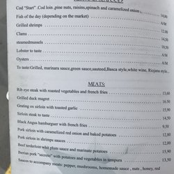 Puerto Marina - Seafood menus