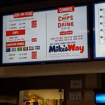 Jersey Mike's Subs - Menu Board - Fast Food Near Me - Las Vegas, Nevada