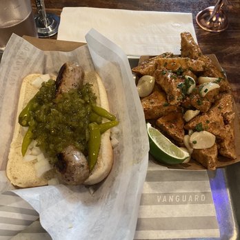 The Vanguard - Bratwurst and Burnt Ginger Tofu - Bars Near Me - Milwaukee, Wisconsin The Vanguard - Bratwurst and Burnt Ginger Tofu - Bars Near Me - Milwaukee, Wisconsin