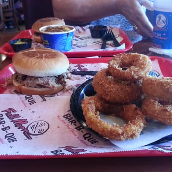 Full Moon BBQ - PorkBBQ sandwich was great, homemade onion rings - Barbeque Near Me - Hoover, Alabama Full Moon BBQ - PorkBBQ sandwich was great, homemade onion rings - Barbeque Near Me - Hoover, Alabama