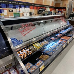 Sobeys - No seafood for sale because people had to leave early.