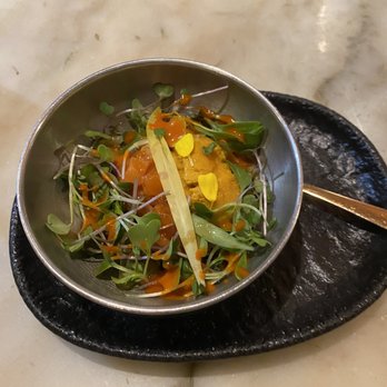 Kochi - King salmon bibimbap with uni - Korean Near Me - New York, New York Kochi - King salmon bibimbap with uni - Korean Near Me - New York, New York