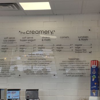 The Creamery - Menu - Ice Cream & Frozen Yogurt Near Me - Polk City, Iowa