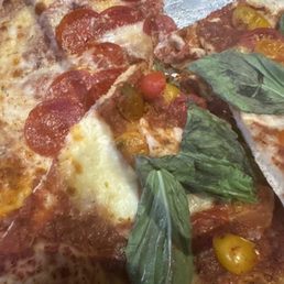 We had pepperoni and a margarita! We had pepperoni and a margarita!
