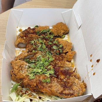 Bafang Dumpling - Chili Fried Chicken - way too sweet; awful - Bubble Tea Near Me - Temple City, California