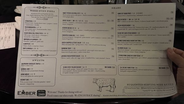 Menu photo 3 Ember Woodfire Grill Livonia, NY