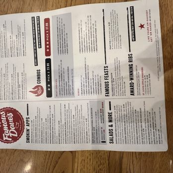 Famous Dave's Bar-B-Que - Menu - Barbeque Near Me - Fort Myers, Florida Famous Dave's Bar-B-Que - Menu - Barbeque Near Me - Fort Myers, Florida