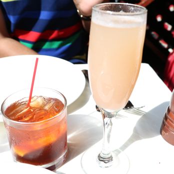 Becco - Old Fashioned & Peach Bellini - Italian Near Me - New York, New York Becco - Old Fashioned & Peach Bellini - Italian Near Me - New York, New York