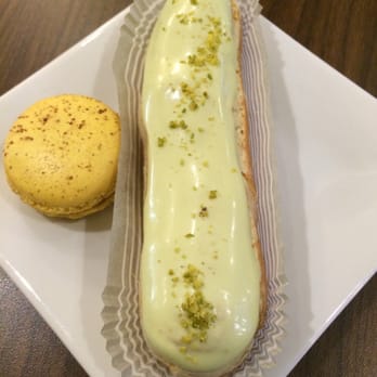 Eclair Bakery - Pistachio and Passion Fruit macaron. - Bakeries Near Me - New York, New York