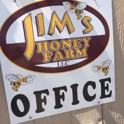 Jim's Honey Farm - Office sign