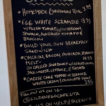 Golden Egg Cafe - Menu (October 1, 2022) pg 5/5 | specials board - Breakfast & Brunch Near Me - Ventura, California Golden Egg Cafe - Menu (October 1, 2022) pg 5/5 | specials board - Breakfast & Brunch Near Me - Ventura, California