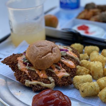Pym Test Kitchen - MUST TRY: Not So Little Chicken Sandwich!! $15.49. - Coffee & Tea Near Me - Anaheim, California Pym Test Kitchen - MUST TRY: Not So Little Chicken Sandwich!! $15.49. - Coffee & Tea Near Me - Anaheim, California