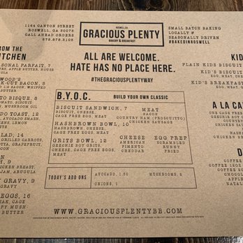 Gracious Plenty Bakery & Breakfast - Menu - Bakeries Near Me - Roswell, Georgia Gracious Plenty Bakery & Breakfast - Menu - Bakeries Near Me - Roswell, Georgia