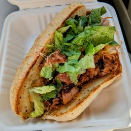 Special of the day. Pulled pork sandwich