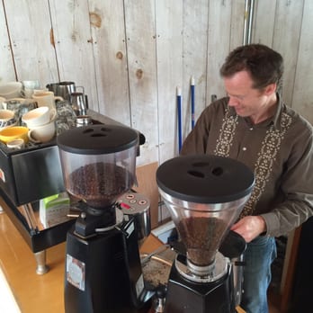 Bucklyn Coffee - Barista David Dillon serves up delish coffee in downtown Blue Hill. - Coffee & Tea Near Me - Blue Hill, Maine