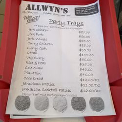 Allwyn’s - Parry trays are available.