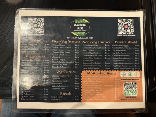Menu photo 1 Madhurai Mess Bellevue, WA