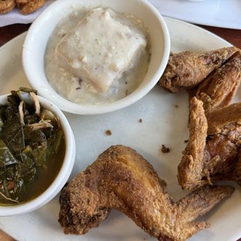 Sarom's Southern Kitchen - Fried chicken Combo with wings. Comes with biscuit and collard greens - Southern Near Me - Elk Grove, California Sarom's Southern Kitchen - Fried chicken Combo with wings. Comes with biscuit and collard greens - Southern Near Me - Elk Grove, California