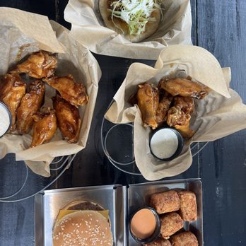 Danny Boy Beer Works - Cheese Burger, 5 Wings (Bone-in), Beef Taco, Tator Tots - New American Near Me - Carmel, Indiana