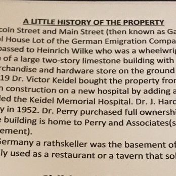 Rathskeller Bistro - Story of the property. - New American Near Me - Fredericksburg, Texas