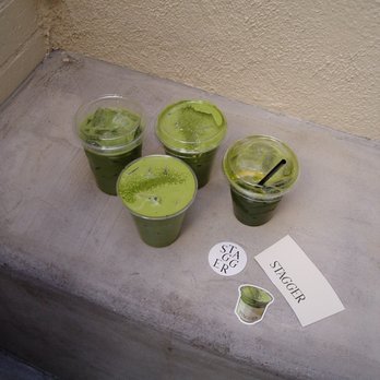 Stagger Coffee - 2x double matcha, matcha latte, matcha tonic (not sure which one) - Coffee & Tea Near Me - Los Angeles, California Stagger Coffee - 2x double matcha, matcha latte, matcha tonic (not sure which one) - Coffee & Tea Near Me - Los Angeles, California