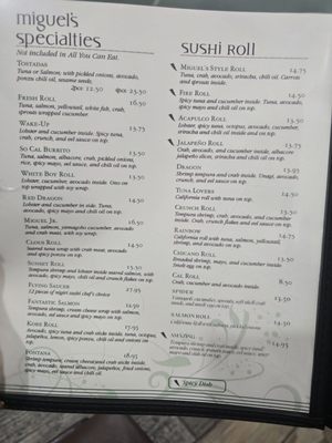 Menu photo 6 Sushi Miguels Style Victorville, CA Menu photo 6 Sushi Miguels Style Victorville, CA